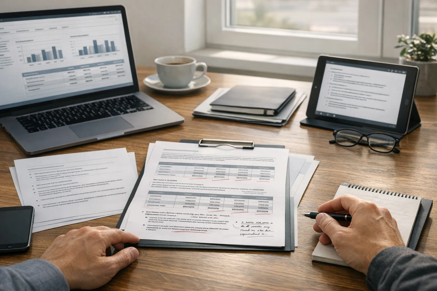 Kritische Prüfung eines bestehenden Immobiliengutachtens mit markierten Annahmen